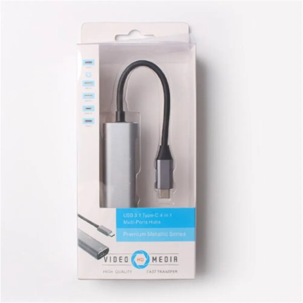 Док-станция для ноутбука feed me type-c док-станция USB3.0 конвертер 4k к HDMI PD концентратор для MacBook huawei