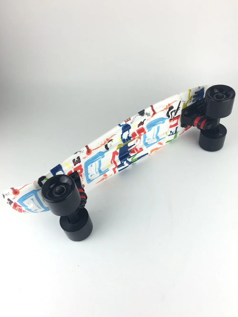 22 дюймов длинная доска белый граффити Ретро Скейтборд Мини крейсер Спорт на