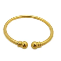 smooth cuff bangle yellow gold filled womens bracelet 56mm