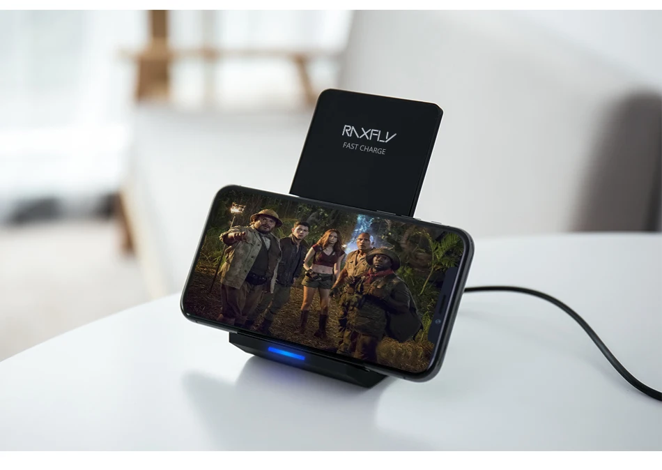 Raxfly 10 Вт QI Беспроводной Зарядное устройство для iPhone X 8 плюс Быстрая зарядка держатель для Samsung S8 плюс S7 S6 края Примечание 8 телефон быстрая Зарядное устройство