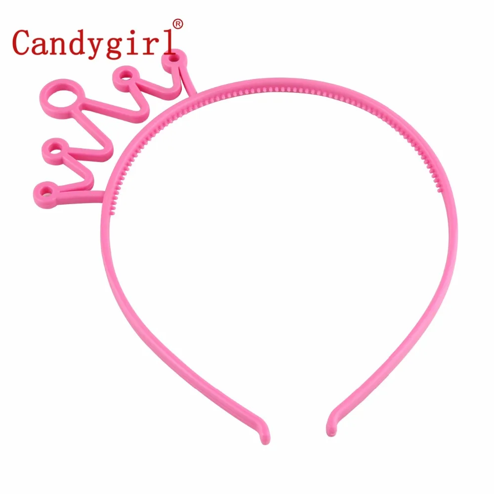 1 шт. пластиковые обручи для волос Candygirl корона маленьких девочек детские женские