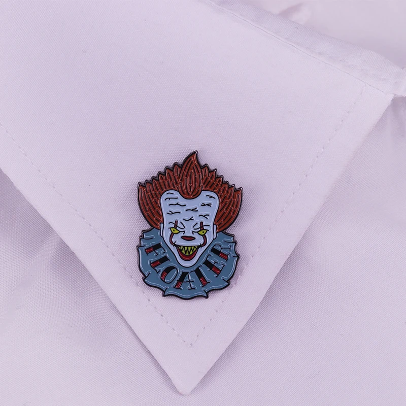 Булавка на лацкане Pennywise мы все плаваем здесь значок ужас Декор Стивен Кинг подарок Эмаль Булавка