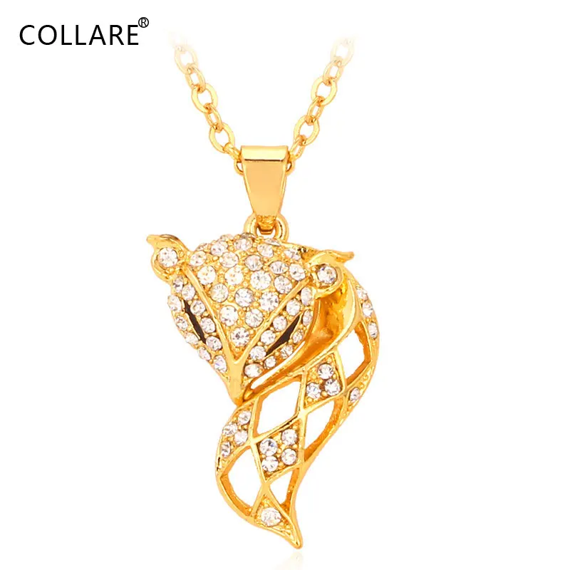 Женский кулон в виде лисы золотого/серебряного цвета|animal necklace|necklace womenlove gift |