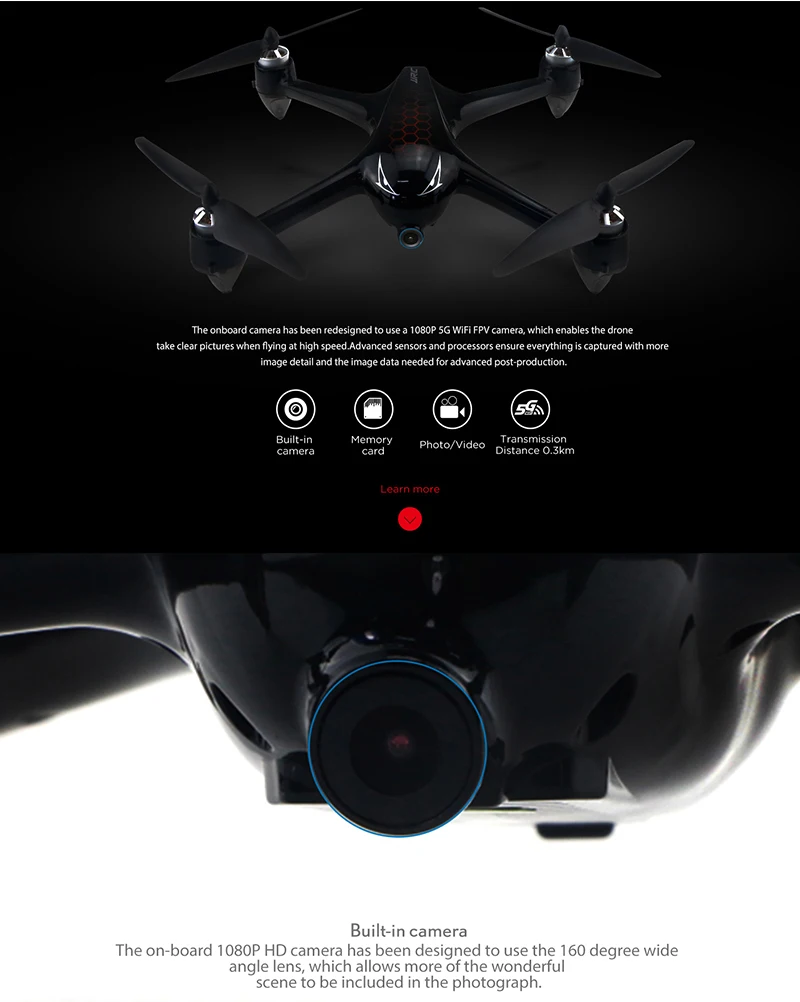 JJRC X8 2.4G Brushless Motor RC Drone With 5G WiFi FPV 1080P HD Camera GPS Positioning Quadcopter 18mins Long Flight Time