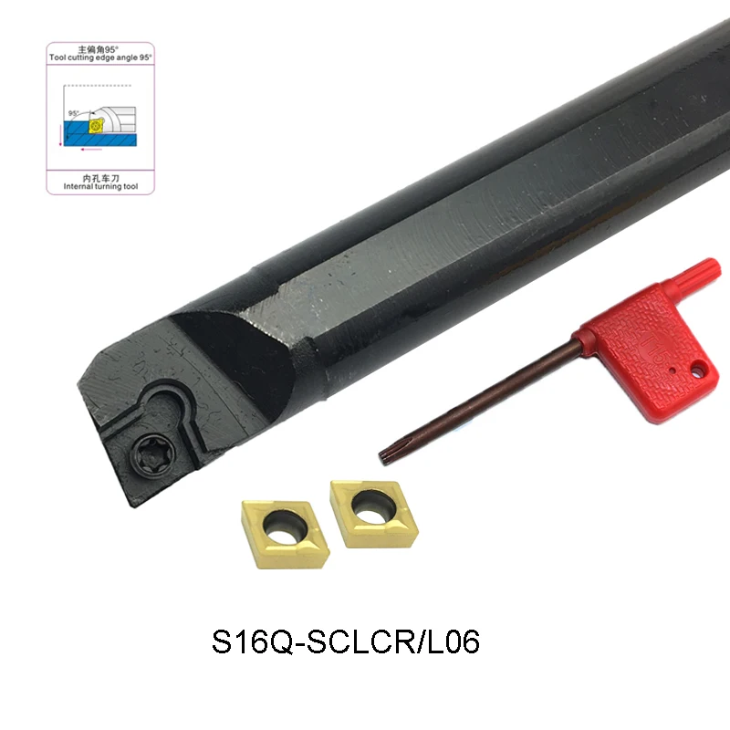 

S16Q-SCLCR06 internal turning tool holder cutting tools for mini CNC lathe Machining Center for CCMT060204 CCMT 060204