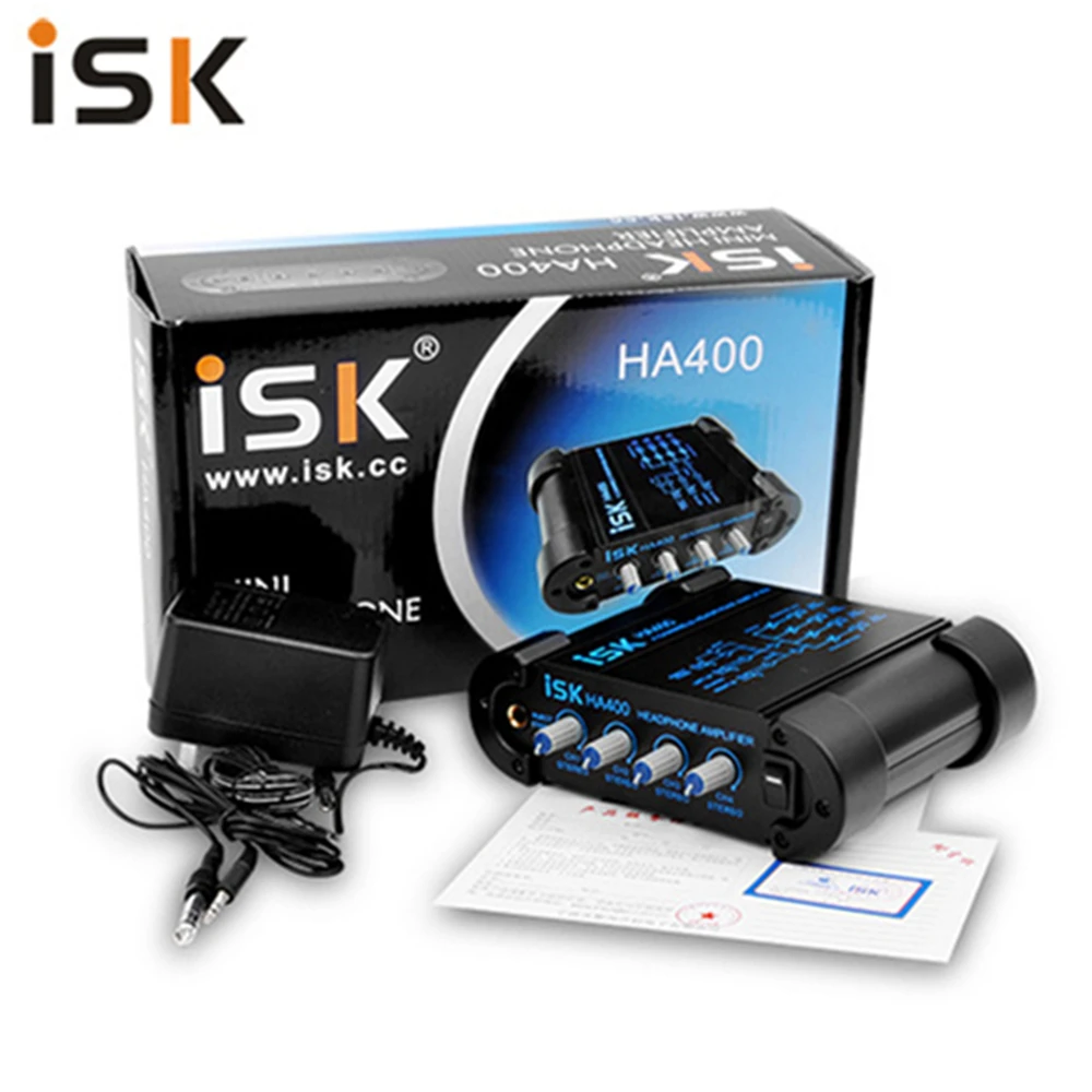 ISK HA400 мощный портативный двойной Электронный ламповый усилитель для наушников, мини-усилитель для мобильного телефона, музыкальная гарнитура, усилитель