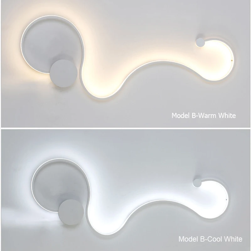Modern LED wall lamp/sconce/light fixture indoor/interior bedroom/bedside sconce light black/white for hallway/corridor | Освещение