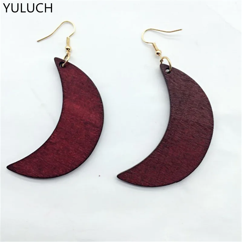 Высокое качество африканские необработанные изогнутые серьги в форме