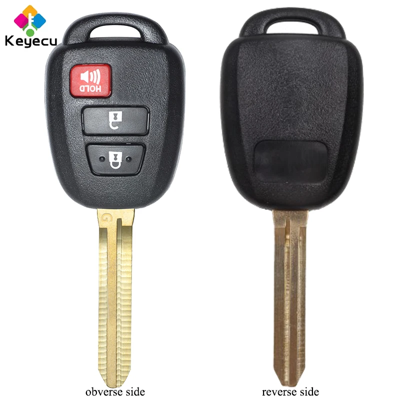 

KEYECU Replacement Remote Key - 2+1 Buttons With G/ H Chip Optional - FOB for Toyota Prius C RAV4 2012 2013 2014 FCC ID:HYQ12BDM