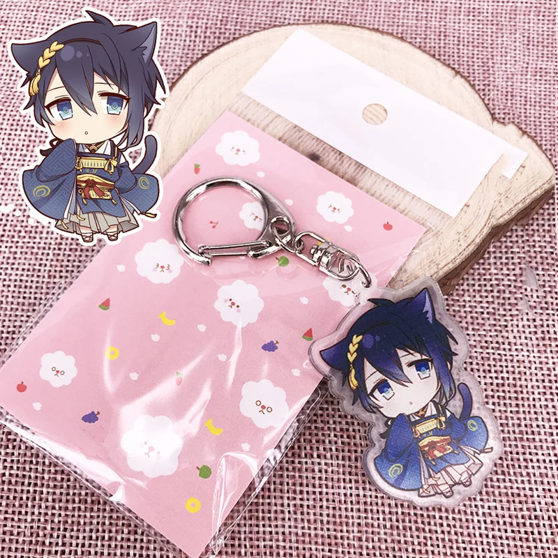 Акриловый брелок для ключей из аниме Touken Ranbu Online Munechika Nakigitsune Kogitsunemaru Doubleside брелоки
