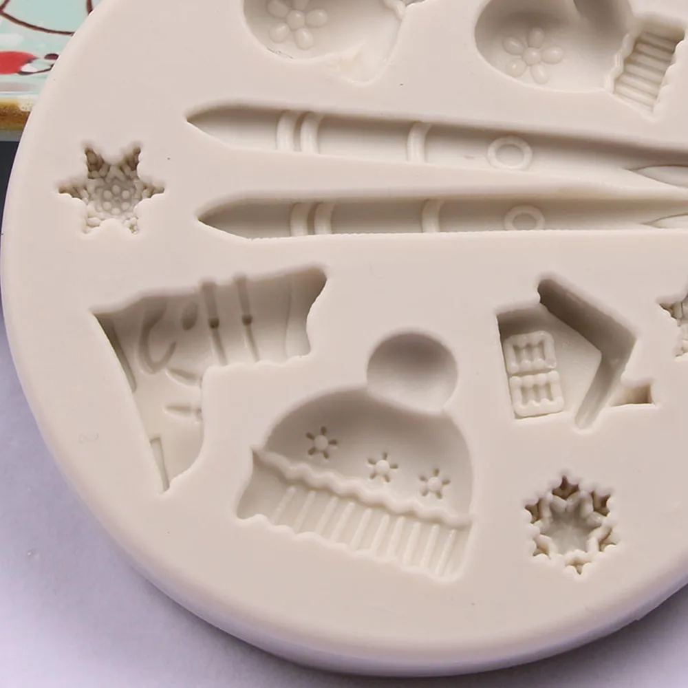 Форма для торта DIY Снежинка перчатка шляпа шоколадная форма выпечки помадка