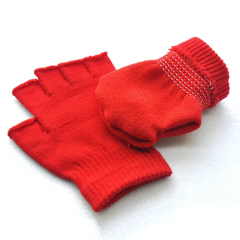 New Children's Winter Gloves Cold Warm Acrylic Fingerless Gloves