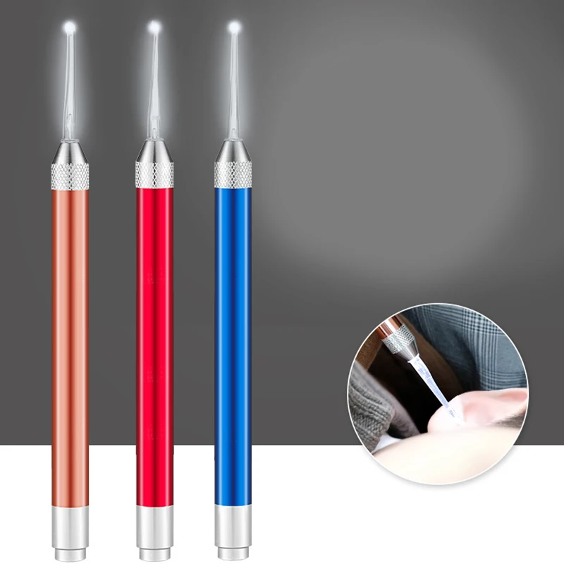Детский фонарик для чистки ушей Curette визуальный наушник эндоскоп красный уход за телом ушной Воск Удаление ложка инструмент с аккумуляторным источником питания Partten