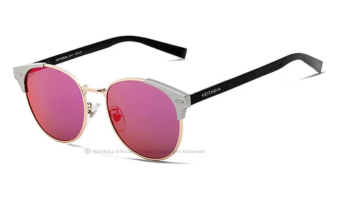Мужские и женские солнцезащитные очки VEITHDIA, брендовые солнцезащитные очки в ретро-стиле с поляризованными линзами, 6109