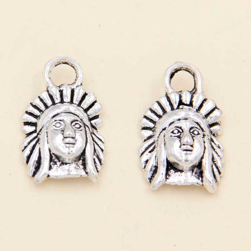 

Оптовая продажа 80 шт тибетские серебряные подвески для портрета 10x16 мм