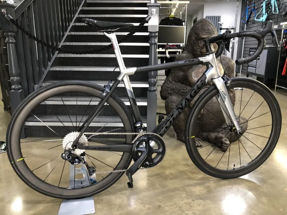 Colnago C64 художественный Декор Белый Черный Серебристый глянцевый углеродный Дорожный полный велосипед 48 см 50 мм 52 см 54 см 56 см