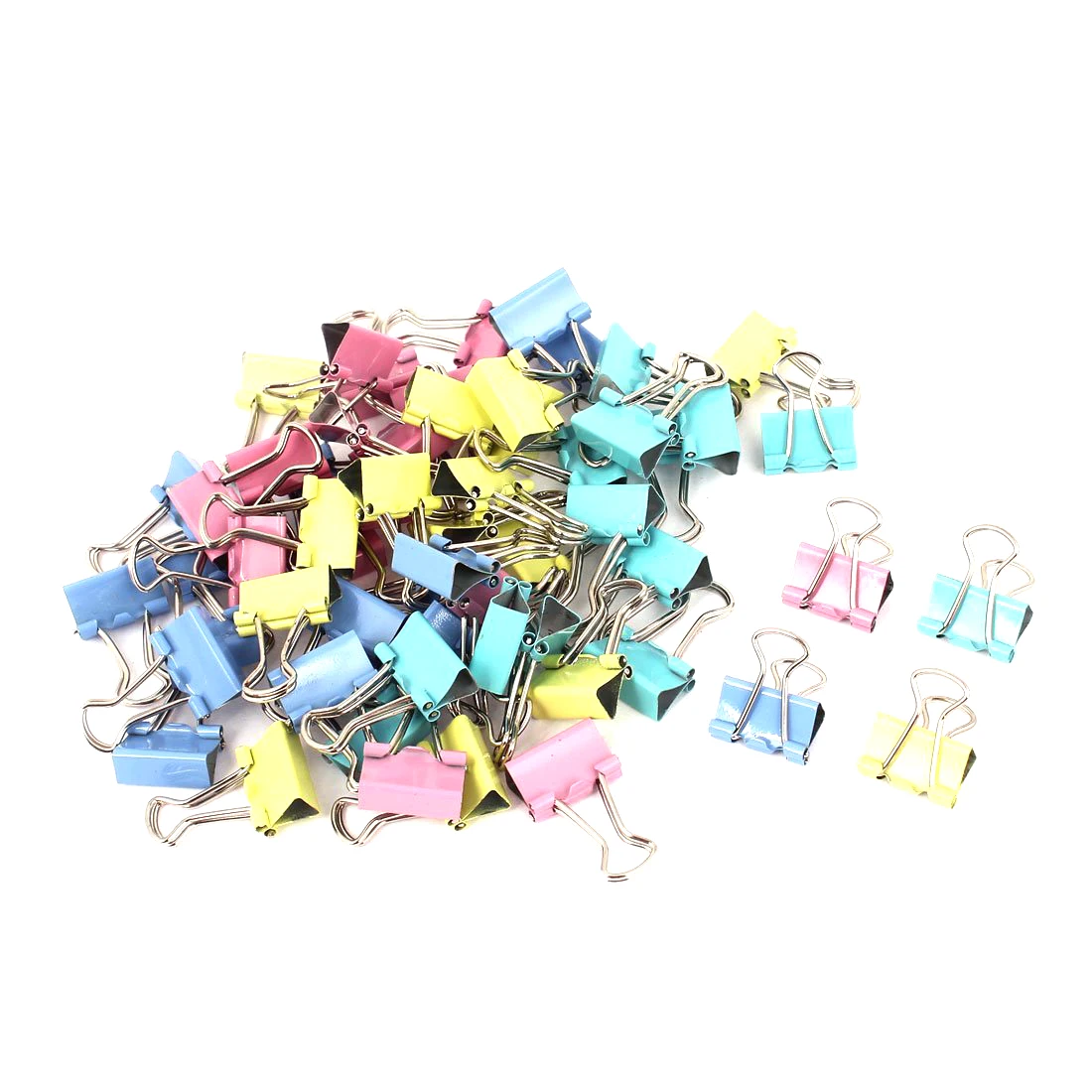 

60 Pcs Metal Assorted Color File Paper Binder Clips