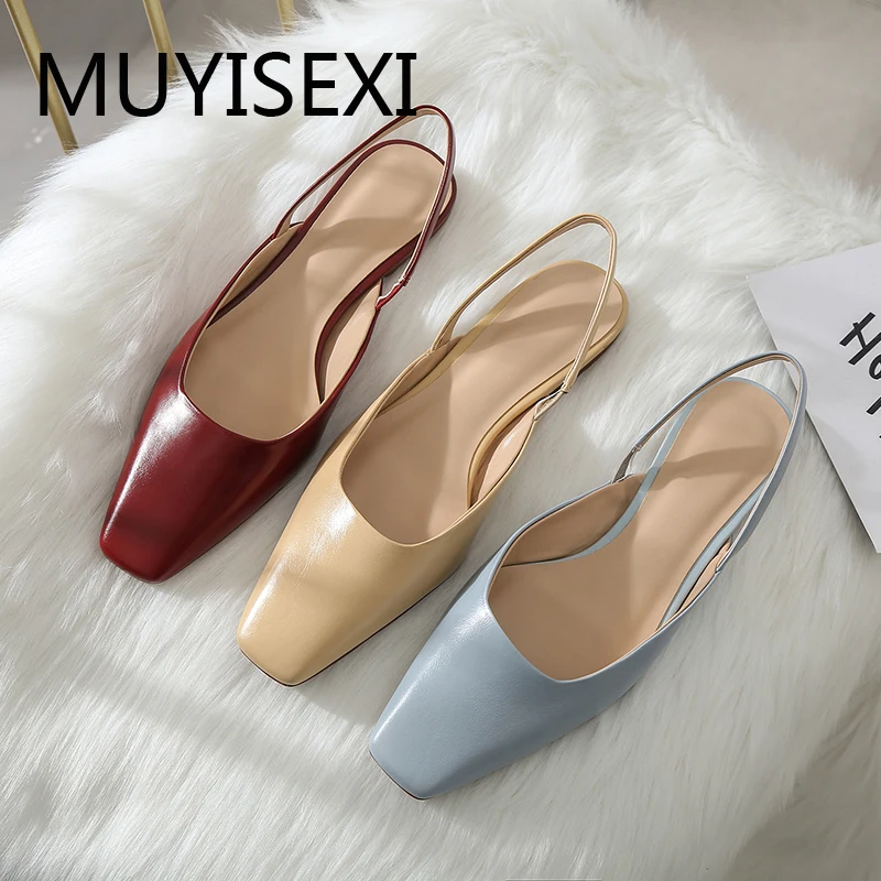Туфли женские на плоской подошве натуральная кожа повседневные яркие MT01 MUYISEXI