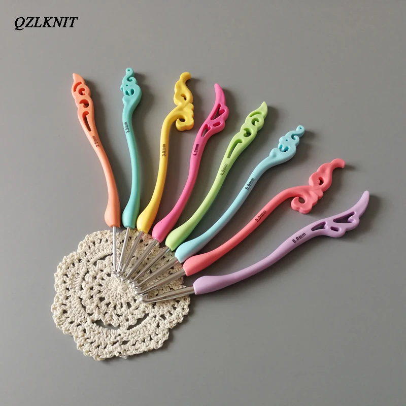 Цветная заколка для волос QZLKNIT 8 шт./компл. 2 5 мм 6 0 с мягкой пластиковой ручкой