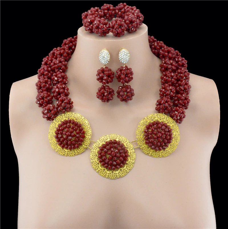 2016 Смарт нигерийские Свадебные африканские Бусины Ювелирные наборы костюм