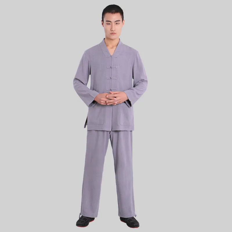 Тренировочная Униформа Shaolin храмовый костюм модель монаха для медитации кунг фу|