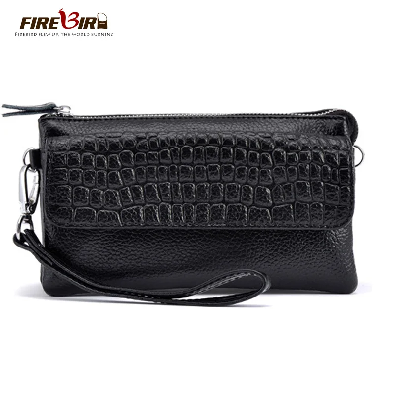 Кошелек из натуральной кожи с тиснением Жар птица Женский кошелек воловьей клатч