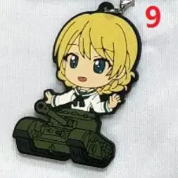 Резиновый ремешок для мобильного телефона для девочек и PANZER Keychian Nishizumi Miho saori takebe yukari akiyama Reizei Mako Nishizumi - Цвет: 9