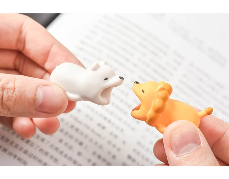 40pcs cute cartoon animal charger bite cable protector cargador for iphone USB cord wire earphone protection free shipping