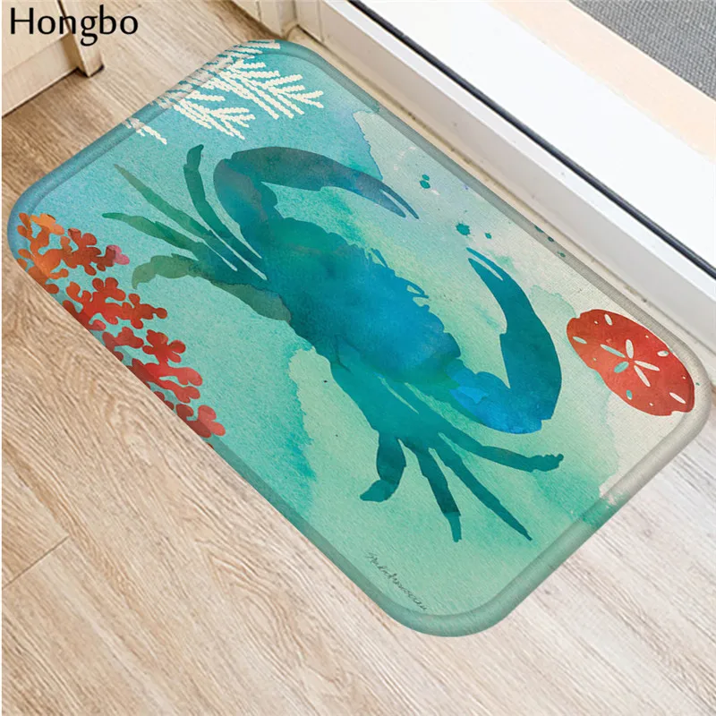 Hongbo новые Противоскользящие коврики морские живые с принтом напольные кухонные