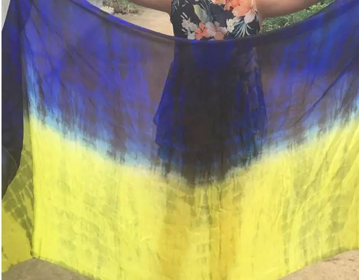 Для взрослых и детей танец живота ручной шарф шелковая вуаль реквизит для