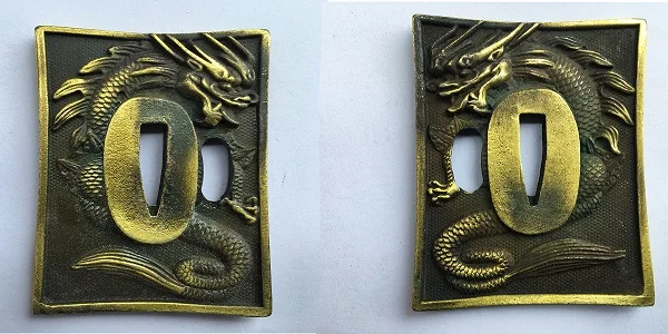 dragon 7 Японский меч катана вакидзаси Танто интимные аксессуары Высокое качество сплава животных Бронзовый Tsuba и Fuchi Кашира Menuki - Цвет: dragon 7