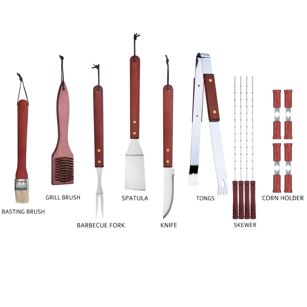 18 шт./компл. Нержавеющая сталь барбекю набор премиум класса из Материал