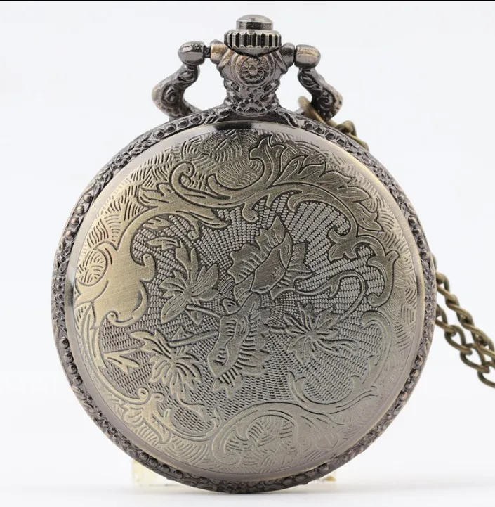 

Vintage Black High Quality Japan Movement Scorpion Pocket Watch With Chain Necklace Pendant Antique Steampunk Gift watches