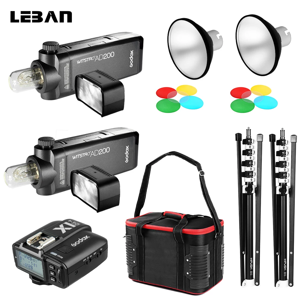 Вспышка GODOX 2x AD200 HSS TTL стробоскоп со встроенным беспроводным аккумулятором 2 4 ГГц