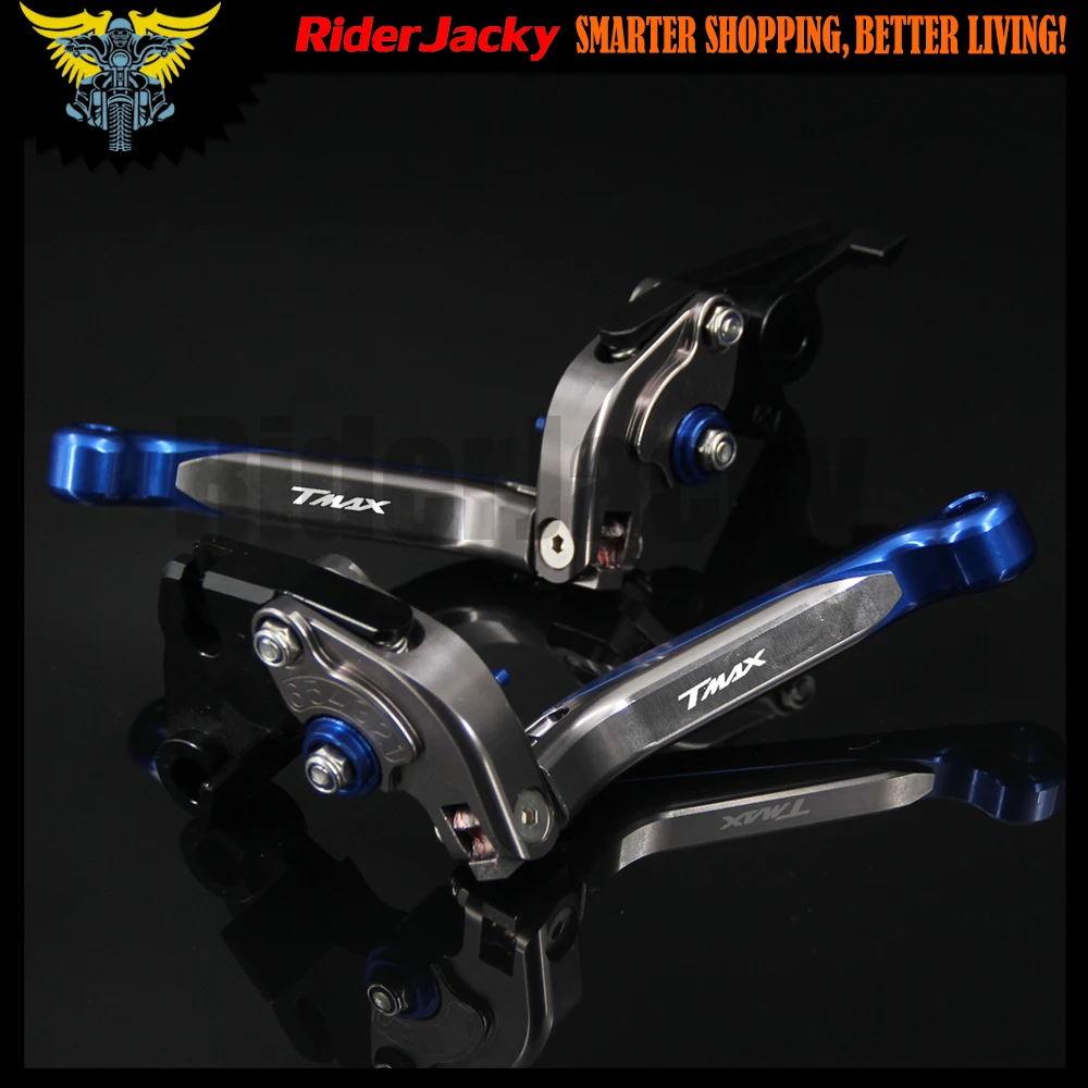 !! Логотип (Tmax) синий + Титан для Yamaha TMAX 500 TMAX500 2001 2002 2003 2004 2005 2006 CNC рычаги тормоза и