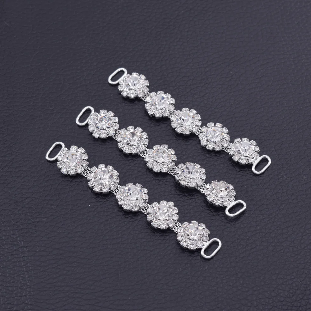 10 шт./лот швейный соединительный элемент для бикини кристальная Пряжка со