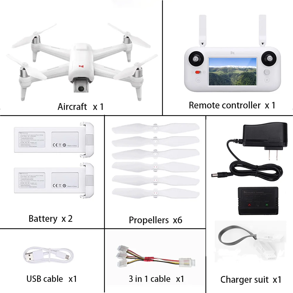 Xiaomi FIMI A3 5,8G gps Дрон 1 км с видом от первого лица 25 минут с 2-оси Gimbal 1080P Камера RC Quadcopter RTF Follow Me(следуй за мной - Цвет: A3 Luxury Version