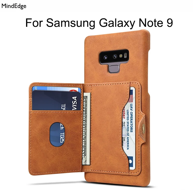 Многофункциональный слот для карт кожаный чехол с подставкой samsung Galaxy Note 9