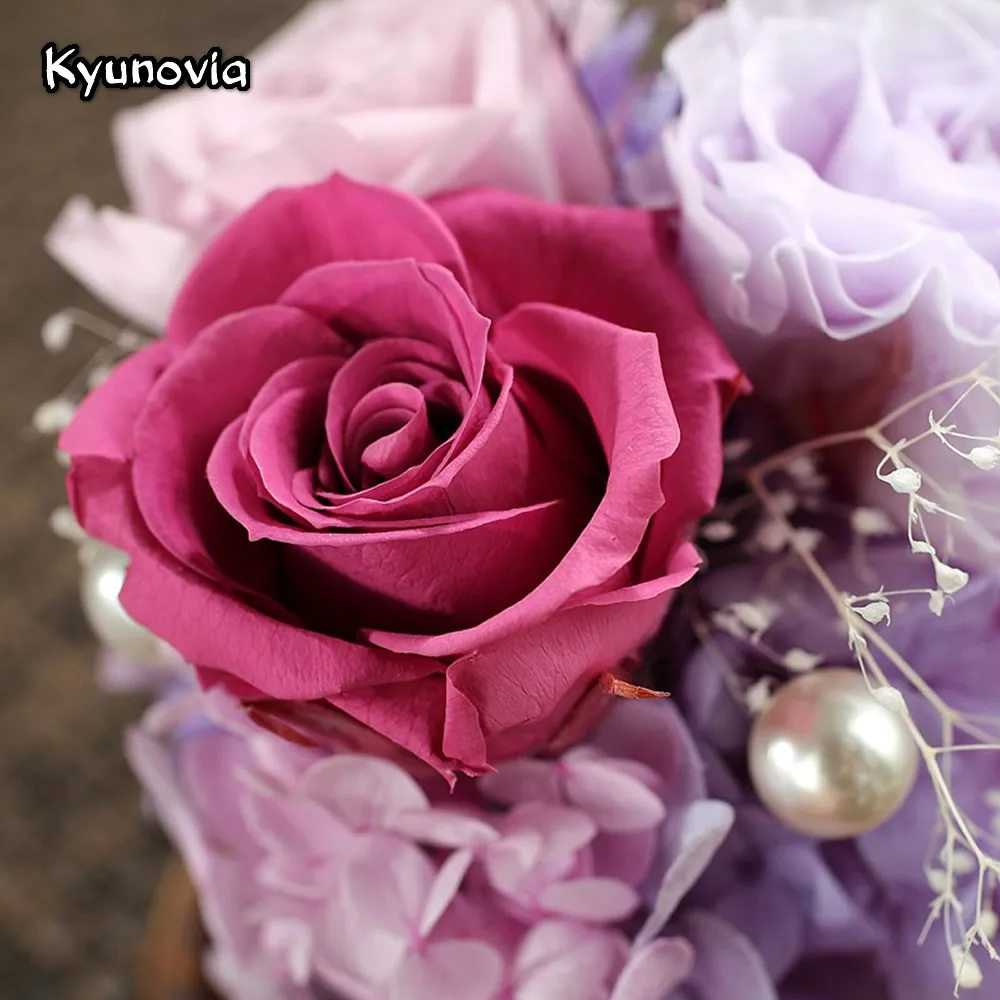 Kyunovia настоящая Роза в стеклянном консервированном вечном цветке День Святого