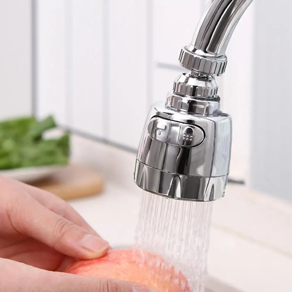Innovative Kitchen Faucet ABS + Stainless Steel Splash-Proof Universal Tap Shower Water Rotatable Filter Sprayer Nozzle