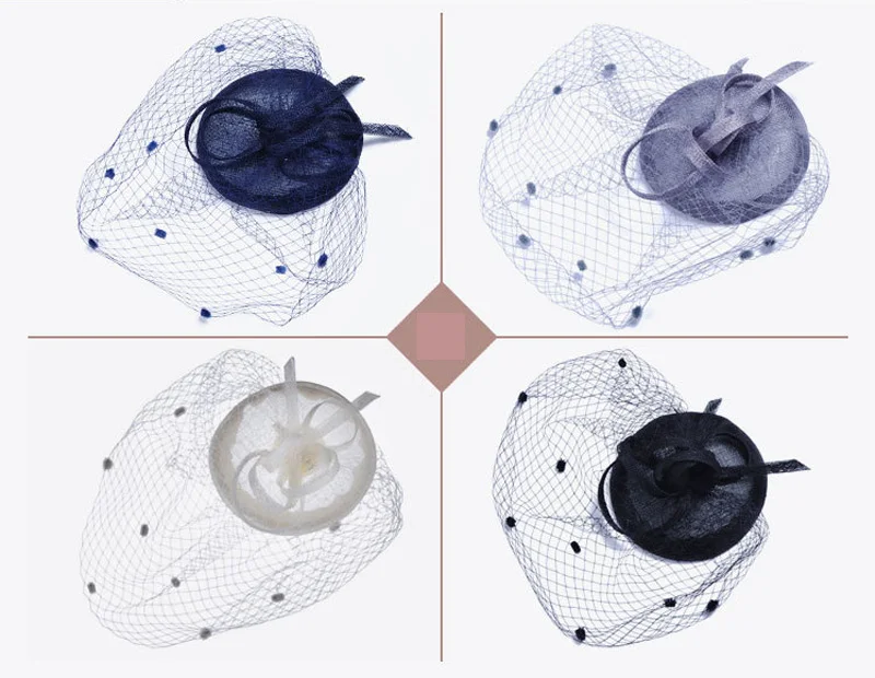 

Модная женская Вуалетка, сетчатый головной убор для вечеринки, свадебные аксессуары для волос, винтажная французская Дамская Коктейльная ш...