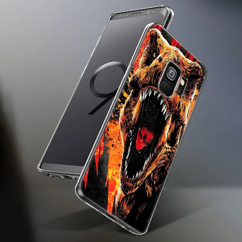 Мягкий силиконовый чехол с динозаврами Юрского периода для Samsung Galaxy S10 S9 S8 Plus S7 Edge