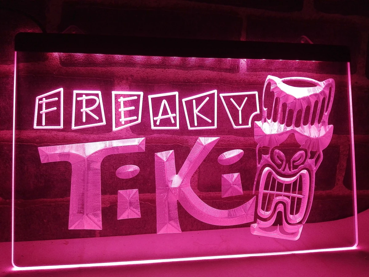LM092 необычная маска Tiki для бара паба пива светодиодный светодиодная неоновая