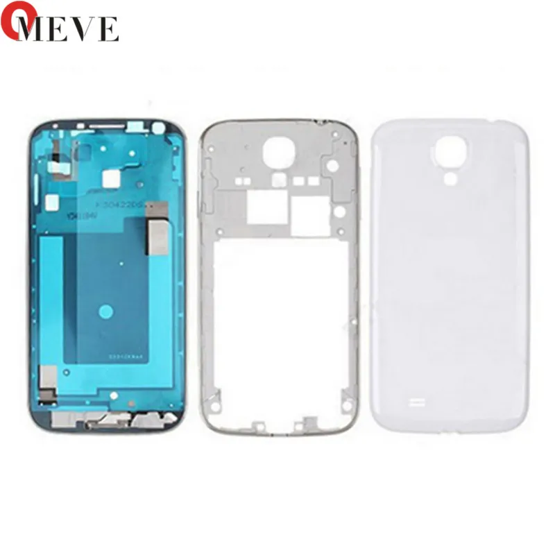 10 компл./лот полный корпус для Samsung Galaxy S4 i9500 i9506 i9505 i337 m919 Новая передняя рамка +