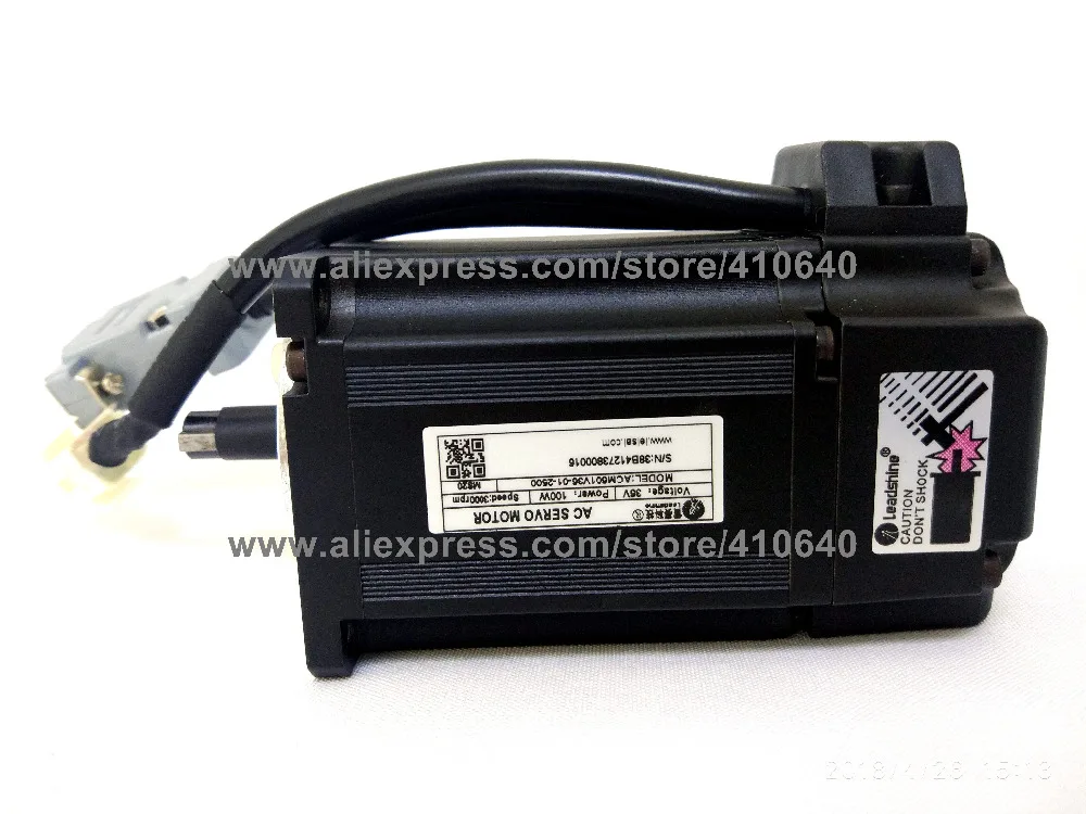 Leadshine ACM601V36 100 Вт бесщеточный AC Servo Двигатель с 2 500 линия энкодера и 4 000 об./мин.