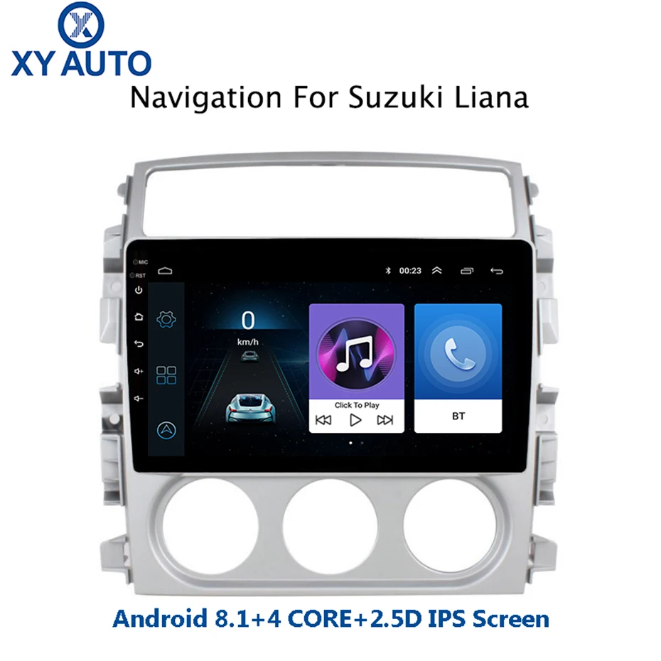 9 дюймов 2.5D ips Закаленное HD мультисенсорный экран Android 8,1 NAVI для Suzuki LIANA 2007-2013 с Bluetooth USB wifi Поддержка SWC