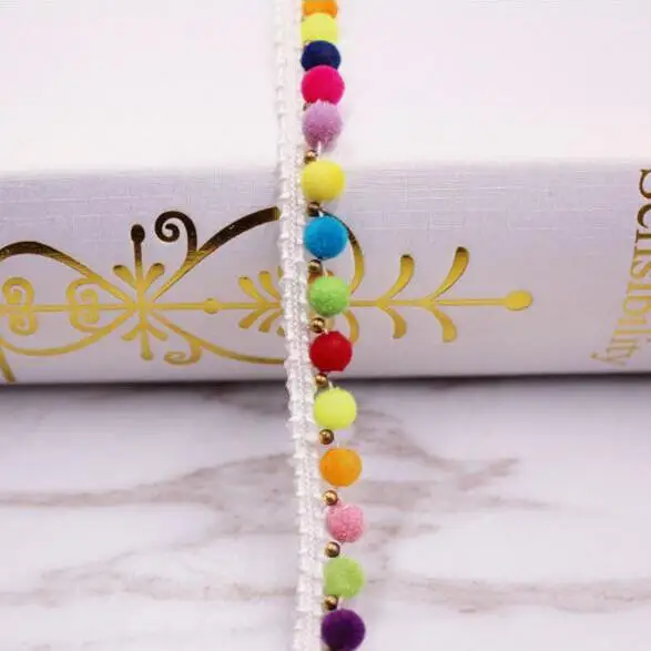 10yd кружевная лента с кисточками и помпоном отделка из ткани сделай сам шитье