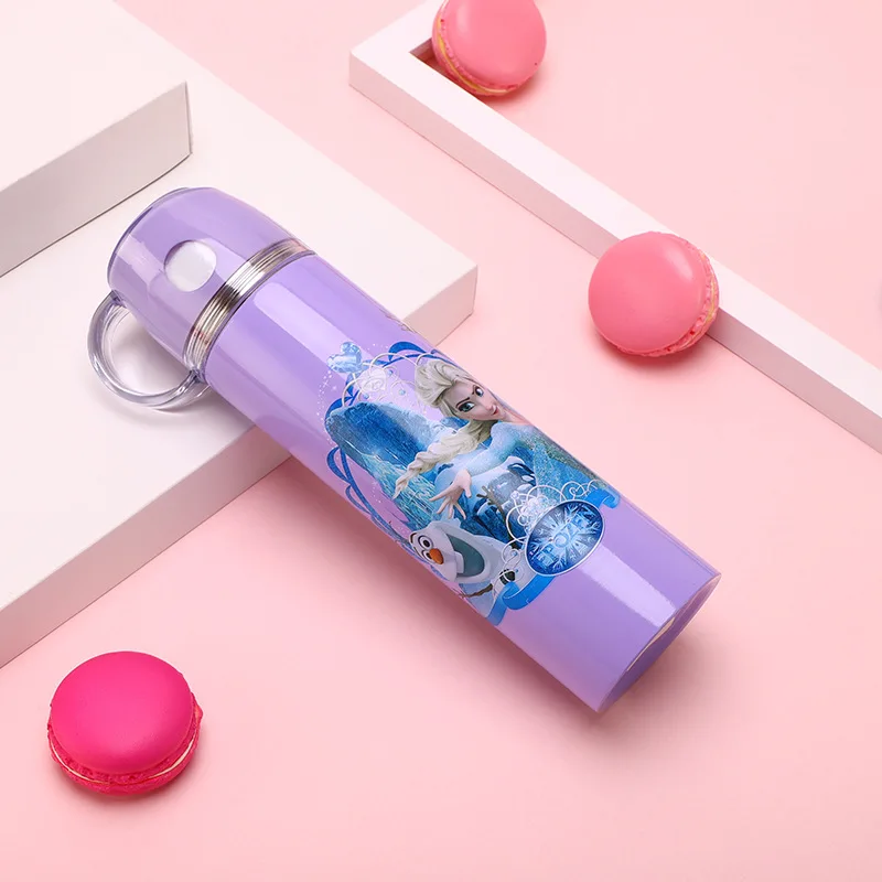 Дисней Холодное сердце Эльза мультфильм чашка из нержавеющей стали девушка леди термос чашка портативный бутылка с ручкой путешествия детская кружка