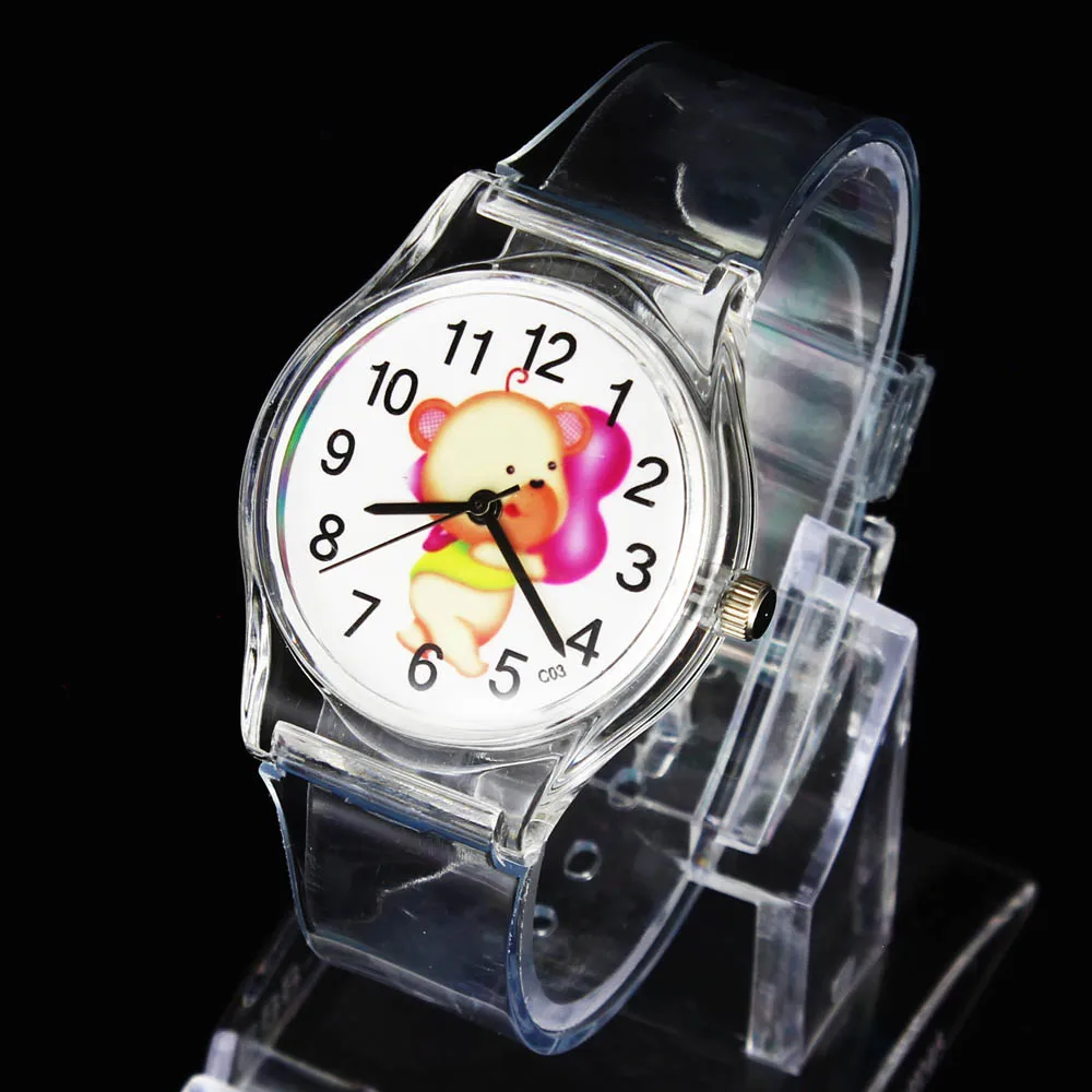 Часы Детские кварцевые с медведем резиновым браслетом|watch children|watch watchwatch wrist watch |