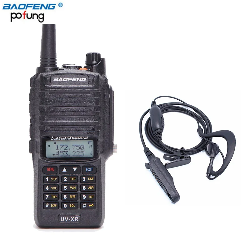 Baofeng UV-XR IP67 водонепроницаемый двухдиапазонный радиоприемник UVXR 4800 мАч 10 Вт мощная портативная рация 10 км дальность двухстороннее радио+ гарнитура